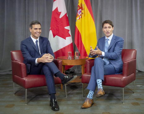دیدار نخست وزیران کانادا و اسپانیا در مونترال کانادا