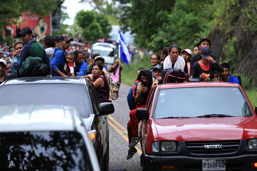 کاروان مهاجران هندوراسی در گواتمالا