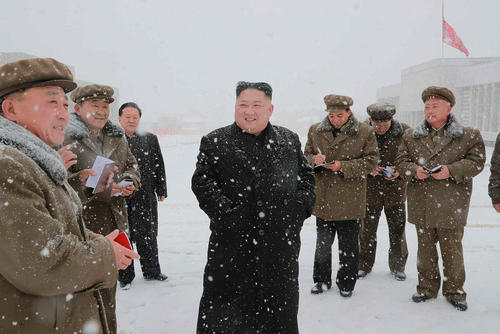 بازدید رهبر کره شمالی از یک پروژه ساخت وساز در استان 