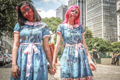راهپیمایی زامبی‌ها در شهر سائوپائولو  برزیل