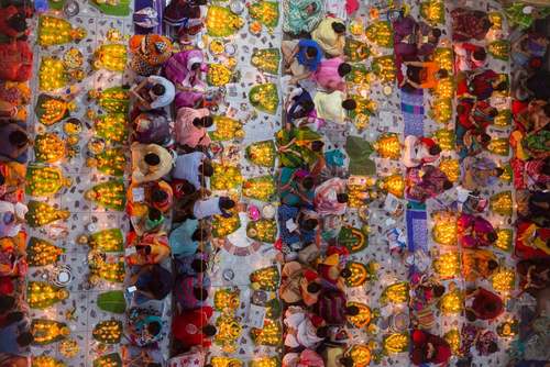 جشنواره هندوهای بنگلادش در معبدی در شهر داکا