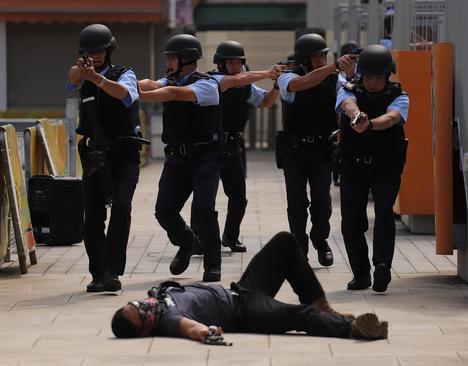 رزمایش ضد تروریستی پلیس هنگ کنگ