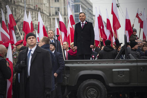 سخنرانی رییس جمهوری لهستان در مراسم یکصدمین سالگرد پایان جنگ اول جهانی در ورشو