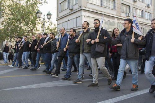 اعتصاب 24 ساعته اتحادیه‌های کارگری در شهر آتن یونان 