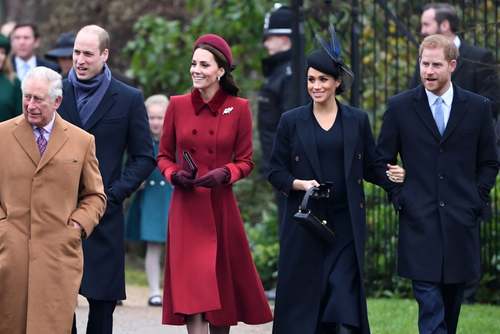 حضور خانواده سلطنتی بریتانیا در مراسم کریسمس کلیسای 