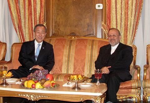 ديدار متكي با بان كي مون