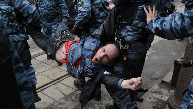 تظاهرات اعتراضی در مسکو
