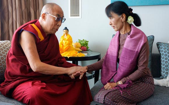 دالایی لاما با آنگ سان سوچی