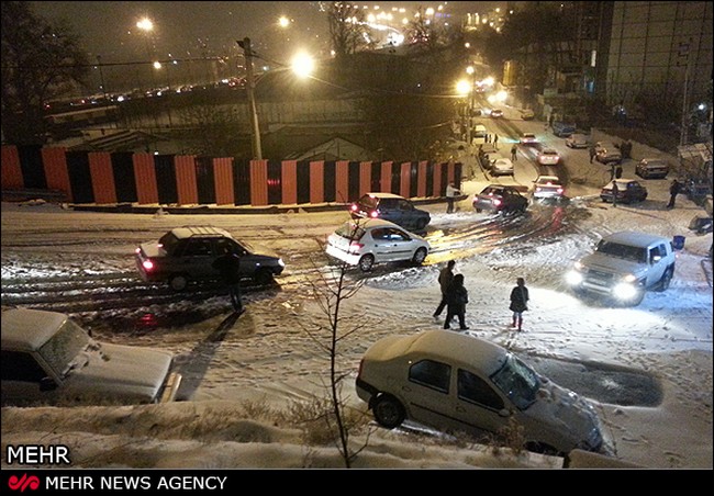 عکس بارش برف تهران