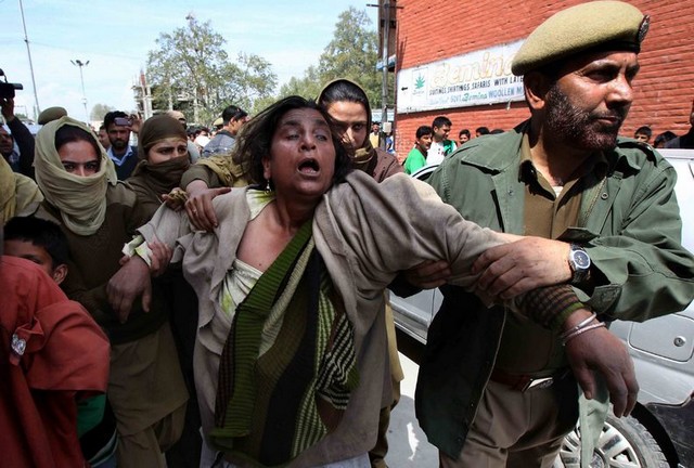 تظاهرات در سرینگر کشمیر