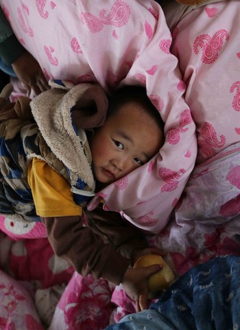 روستاییان زلزله زده در چین