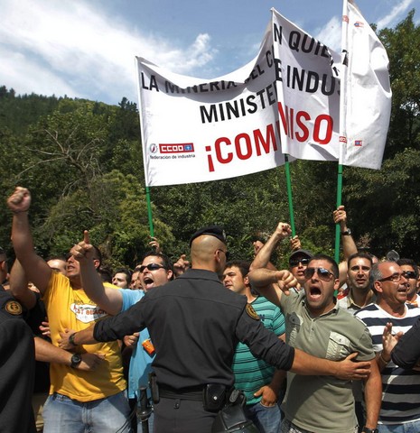 تظاهرات معدنکاران اسپانیایی