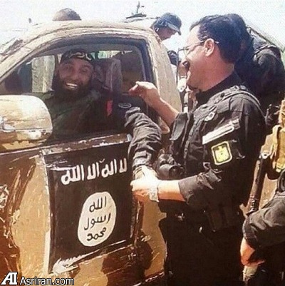 ابوعزرائیل سوار بر خودروی داعشی ها(عکس)