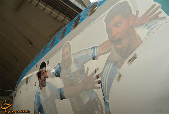هواپیمای تیم فوتبال آرژانتین برای جام‌جهانی (+عکس)