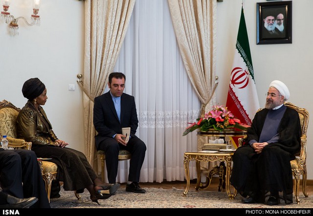 دیدار وزیرامورخارجه آفریقای جنوبی با روحانی (عکس)