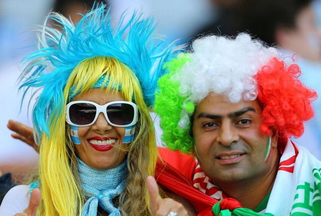 هواداران ایرانی در بازی ایران - آرژانتین (عکس)