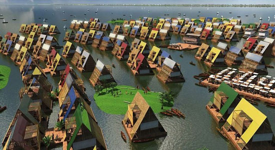 مدارس شناور در نیجریه (+عکس)