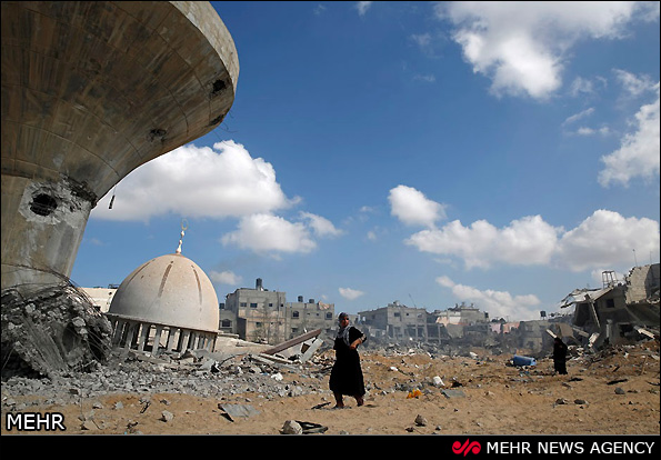 ویرانی بر جا مانده از جنگ غزه‎ (عکس)