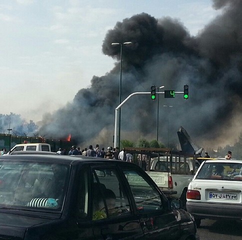 40 کشته در سقوط هواپیمای مسافربری در غرب تهران