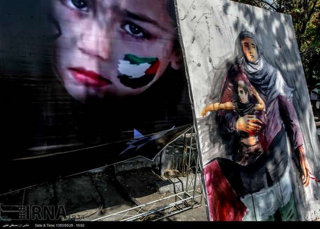 کارگاه نقاشی همبستگی با غزه (عکس)