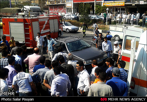 تصادف در جاده ترانزیت میانه آذربایجان (عکس)