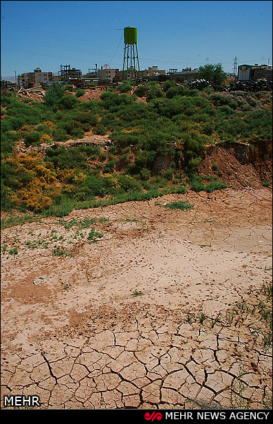 خشکسالی رودخانه چنار - شیراز (عکس)