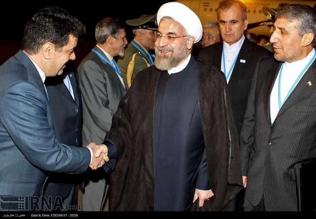 ورود روحانی به قزاقستان (عکس)