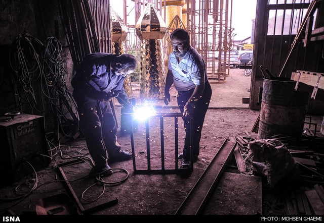 کارگاه ساخت گنبد و گلدسته - مازندران (عکس)