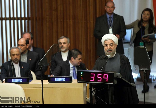 سخنرانی روحانی در نشست سازمان ملل (عکس)