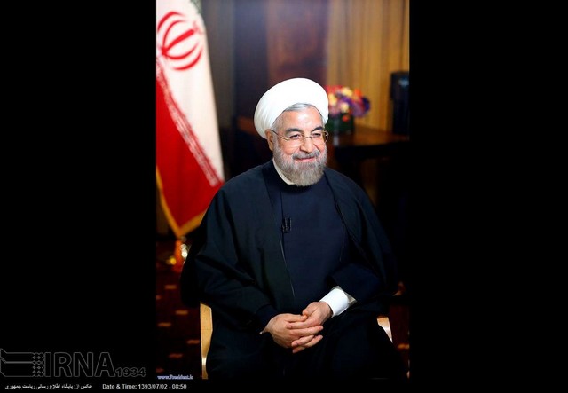 مصاحبه روحانی با شبکه پی بی اس (عکس)
