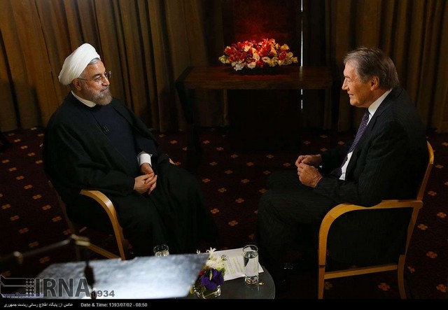 مصاحبه روحانی با شبکه پی بی اس (عکس)