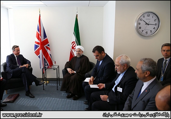 دیدار روحانی و نخست وزیر بریتانیا