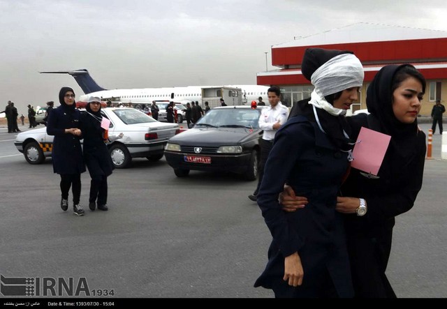 مانور طرح اضطراری فرودگاه - مشهد (عکس)