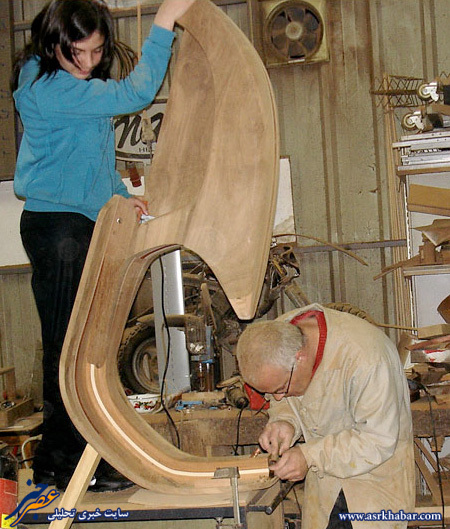 ساخت موتور وسپای چوبی (عکس)
