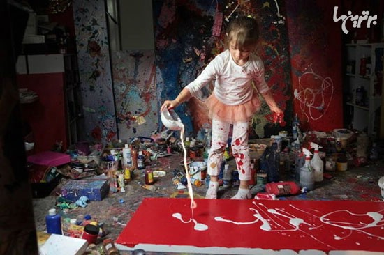 نقاشی‌ های انتزاعی هنرمند 6 ساله (+عکس)