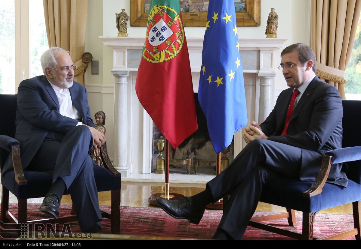 دیدار ظریف با نخست وزیر پرتغال
