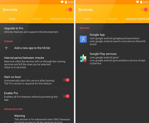 جلوگیری از اجرای خودکار برنامه‌ ها با Servicely