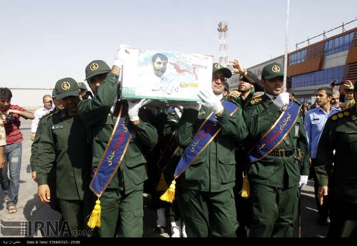 تشییع یک شهید ایرانی جنگ سوریه 2 ماه بعد از شهادت