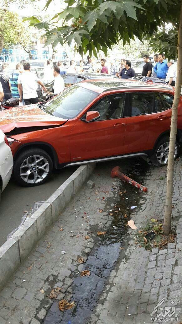 تصادف دیگری از لوکس ها در تهران! (عکس)