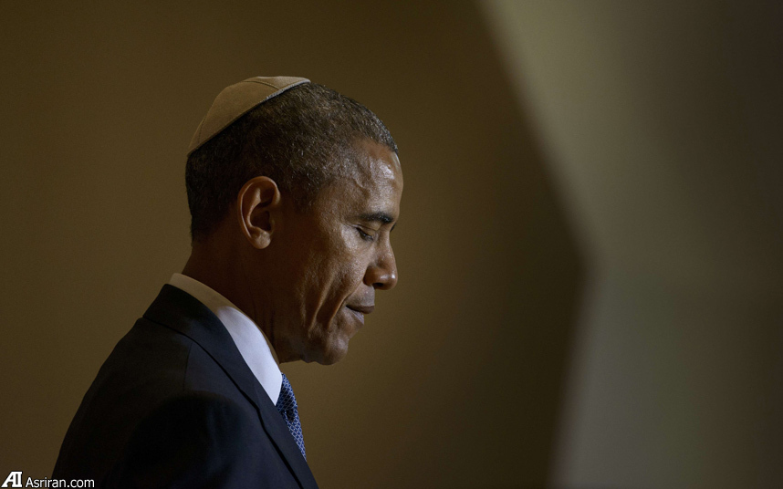 اوباما و کلاه یهودی (عکس)