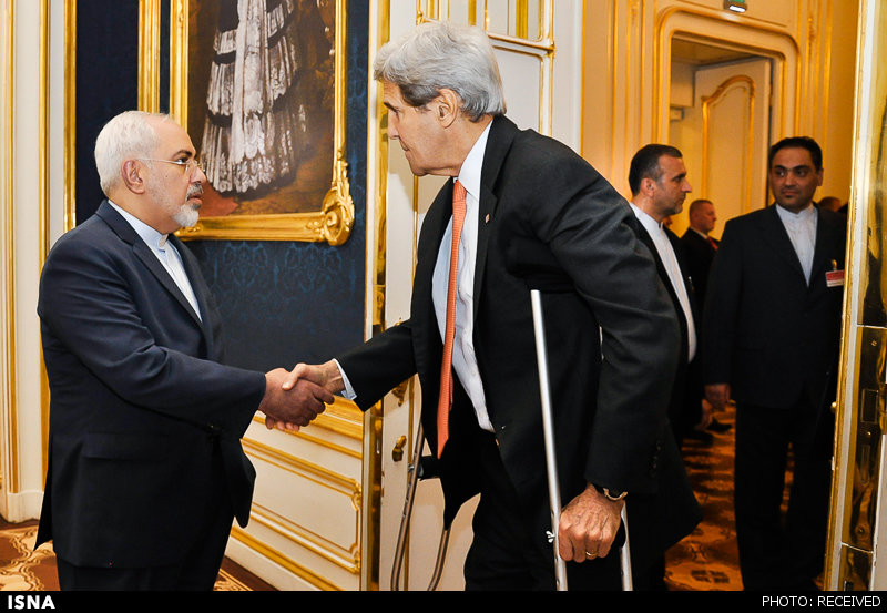 دیدار ظریف با وزیران خارجه آمریکا، چین و آلمان (عکس)