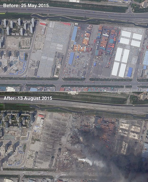 تلفات انفجارهای چین به 85 تن رسید