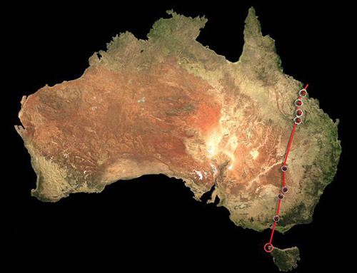 طویل‌ترین زنجیره آتشفشانی جهان در استرالیا