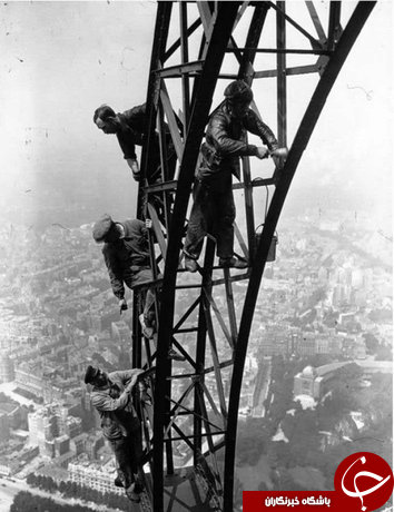 وقتی کارگران برج ایفل را رنگ می زنند (+ عکس)