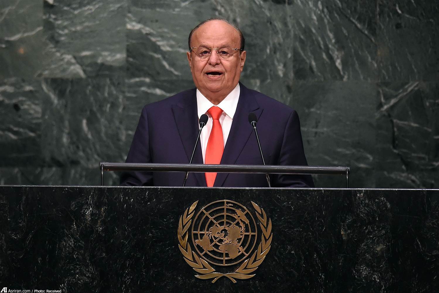 اظهارات ضد ایرانی رییس جمهور مخلوع یمن از پشت تریبون سازمان ملل