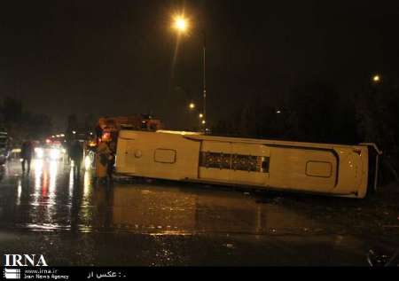 واژگونی اتوبوس راهیان نور دانش آموزان دختر در شیراز