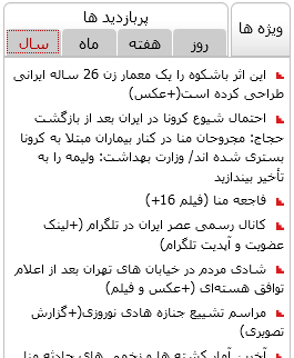 پر بیننده ترین مطالب سال عصر ایران