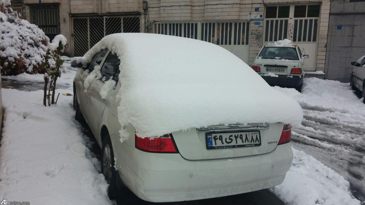 برف در جردن تهران (عکس)