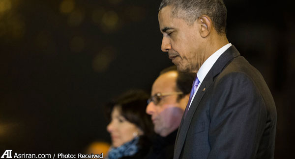 ادای احترام اوباما به قربانیان حملات پاریس(+عکس)