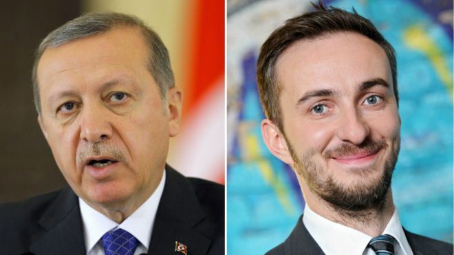 شکایت اردوغان از کمدین آلمانی به دلیل شعر طنز علیه وی